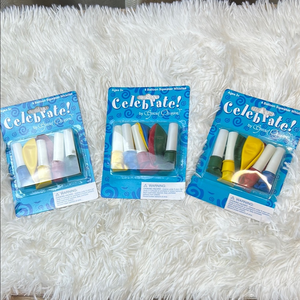 Party Favor Balloon Squeaker Whistles 12 ct.